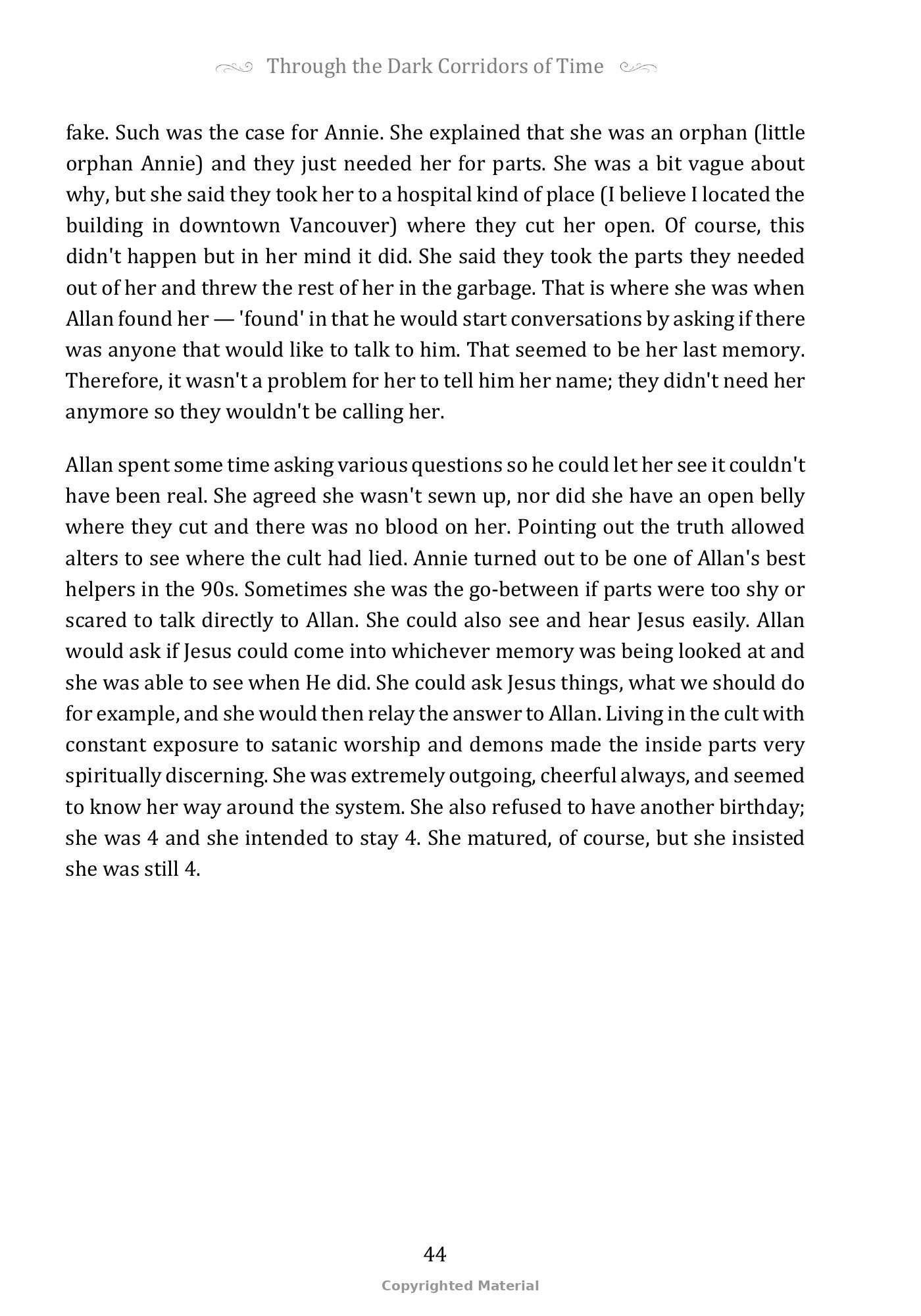 Page 44 of Through the Dark Corridors of Time